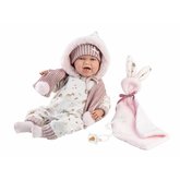 Llorens 74030 NEW BORN - realistick bbika so zvukmi a mkkm ltkovm telom 42 cm